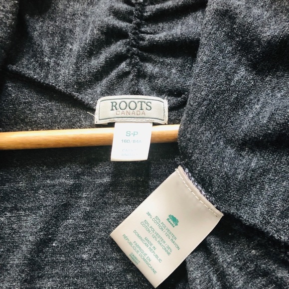 Roots Open Collar Cardigan with Thumb Holes Sleeves - Picture 5 of 5